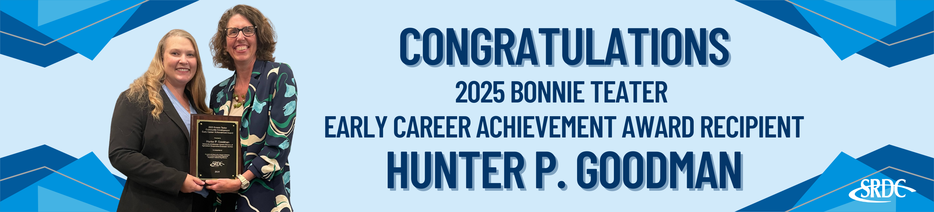 2025 Bonnie Teater Award Recipient Hunter P. Goodman banner