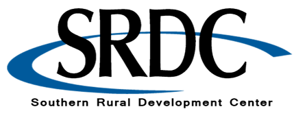Logo for SRDC with the text: Southern Rural Development Center